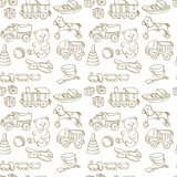 seamless pattern with baby toys