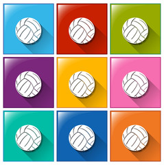 Poster - Buttons with soccer balls