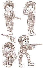 Sticker - Soldiers with guns