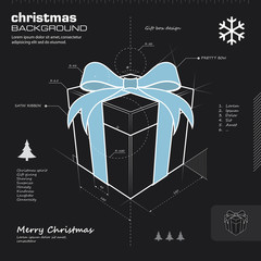 Gift box design vector background