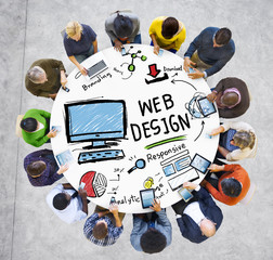 Canvas Print - Content Creativity Digital Graphic Layout Webdesign Webpage Conc