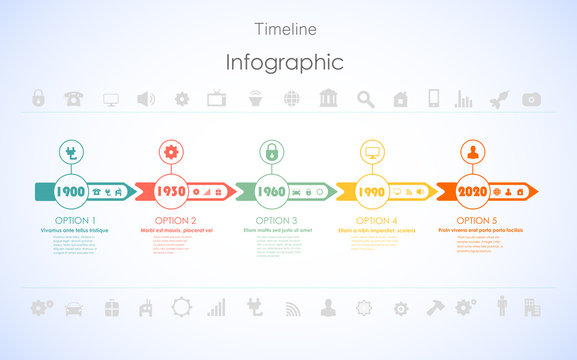 Timeline infographic Vector