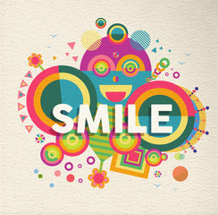 Smile inspirational quote poster design