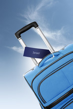 Israel. Blue Suitcase With Label