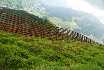 Wall Mural - Austrian landscape in Saalbach - Hinterglemm