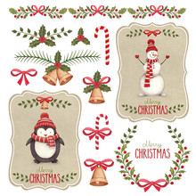 Watercolor Christmas Illustrations Collection