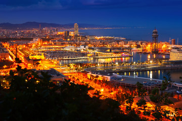   Barcelona in evening