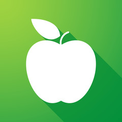 Wall Mural - apple long shadow icon