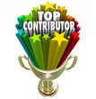 Top Contributor Trophy Recognition Contribution Effort Help Supp