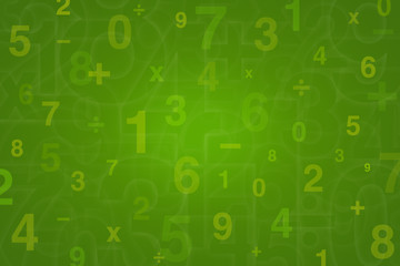 Numbers design for Mathematics background