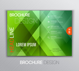 Poster - abstract template brochure design with geometric background