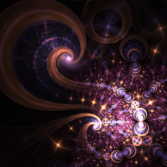 Wall Mural - Shiny endless galaxies in outer space