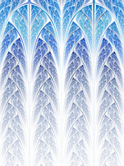 Wall Mural - abstraction of fractal rain, digital artwork