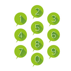 Poster - Numbers set. Vector illustration.