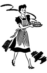 Wall Mural - Waitress Serving Food
