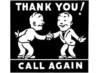 Wall Mural - Thank You Call Again 3