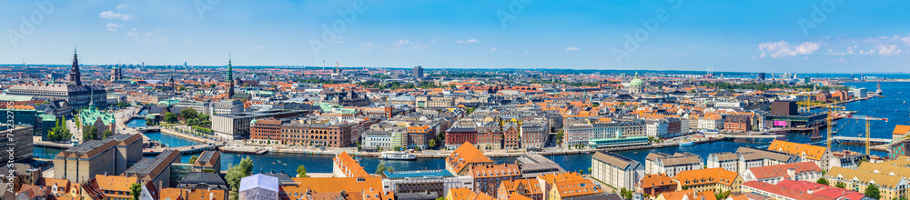 Obraz na płótnie Copenhagen panorama w salonie