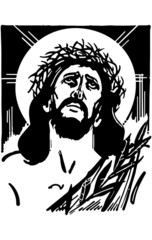 Canvas Print - Jesus With Crown Of Thorns