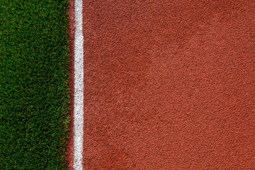 Artificial grass and run track texture