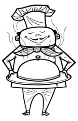 Sticker - Chef With Covered Dish