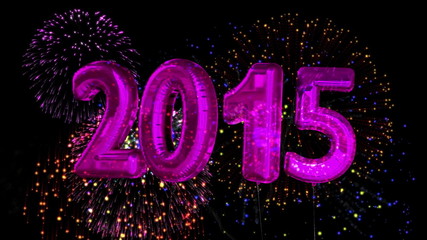 Poster - Balloons saying 2015 for the new year