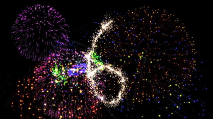 Aufkleber - Firework style countdown for the new year