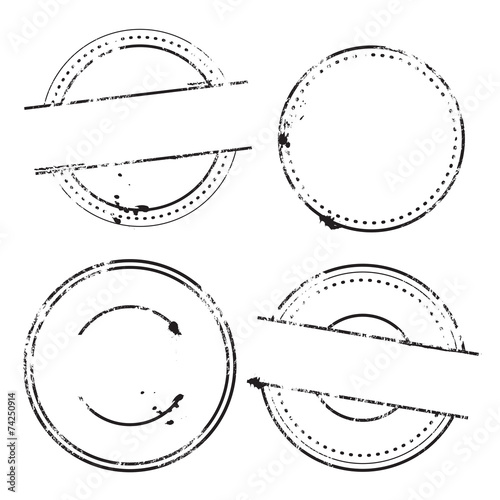 Round Stamp Vector