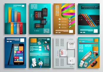 Poster - Set of Flyer Design, Web Templates. Brochure Designs