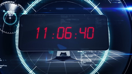Aufkleber - Countdown to 2015 on computer screen in tech style