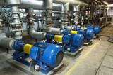 Fototapeta  - Blue industrial pump