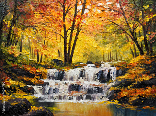 Naklejka ścienna oil painting on canvas