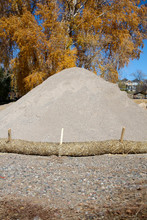 Erosion Control, Pile Of Sand, Autumn Tree