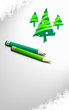 Zielona kartka świąteczna