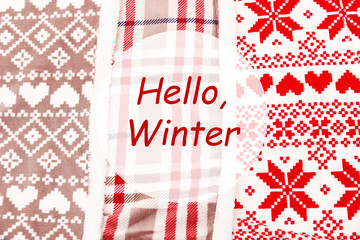 Wall Mural - Hello Winter, greeting card