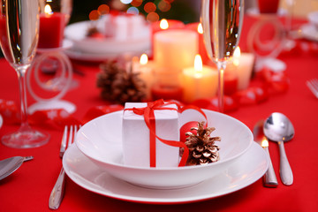 Beautiful Christmas table setting