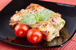 Cannelloni with chicken and mushrooms
