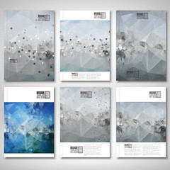 Poster - Abstract colored background, molecule structure, triangle design