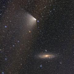 Wall Mural - andormeda galaxy and comet