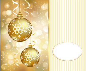 Wall Mural - Christmas golden background