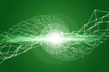 Wall Mural - Green light network source