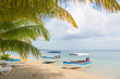 Boats at the Starfish beach, archipelago Bocas del Toro