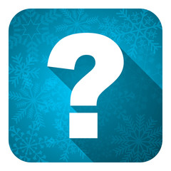 Poster - question mark flat icon, christmas button, ask sign