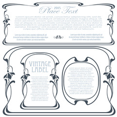 Wall Mural - Vector decorative frame from bound plants and flowers