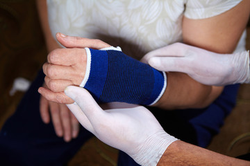 Wall Mural - Hand of patient with bandage