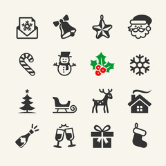Wall Mural - christmas icons collection. vector