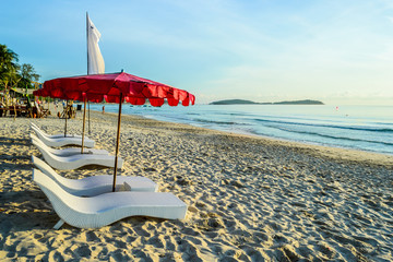 Beach Chairs at Sunrise