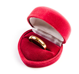 Sticker -  wedding rings in a gift box