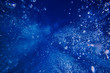 Underwater bubble shot in deep blue tropical sea
