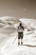 Black and white photos, Sepia Vintage skier