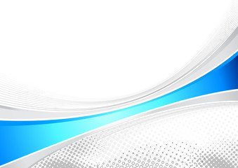 Canvas Print - Blue business layout folder speed line